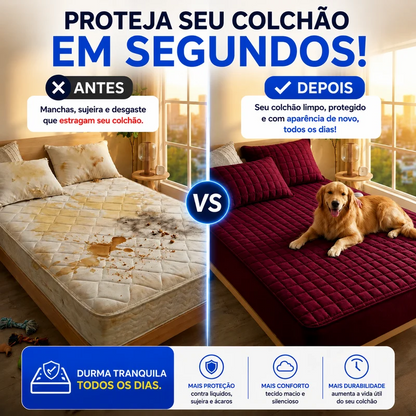 [COMPRE 1, LEVE 3] HydraSoft™ Jogo de Cama Impermeável Premium – Capa + 2 Fronhas