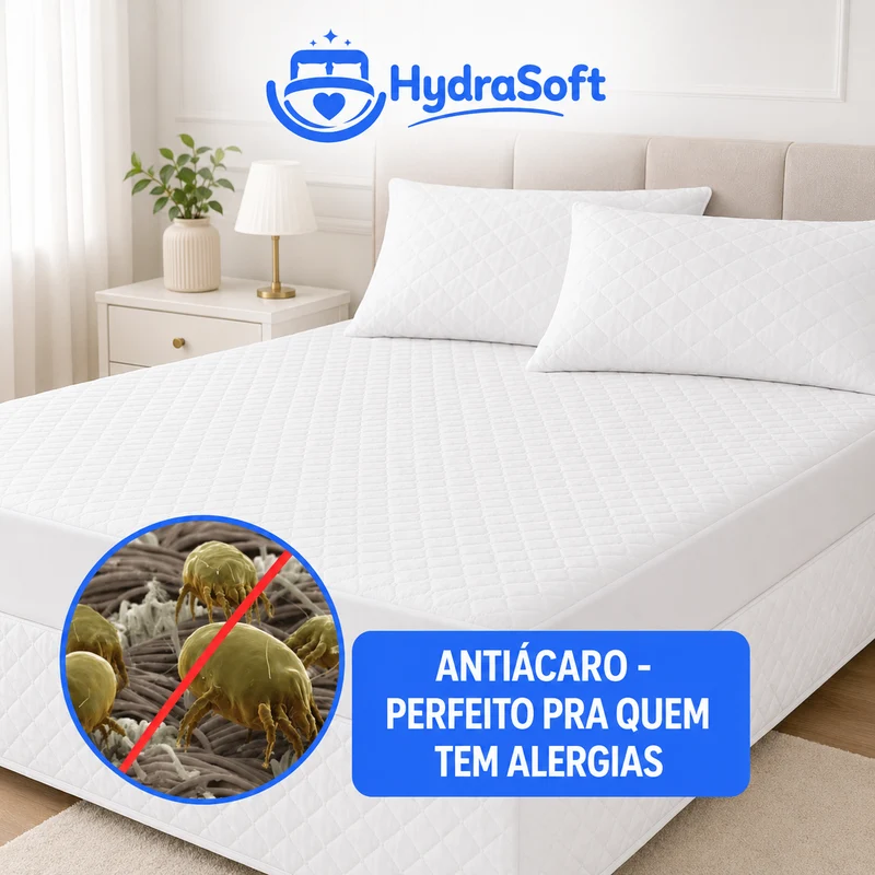 [COMPRE 1, LEVE 3] HydraSoft™ Jogo de Cama Impermeável Premium – Capa + 2 Fronhas