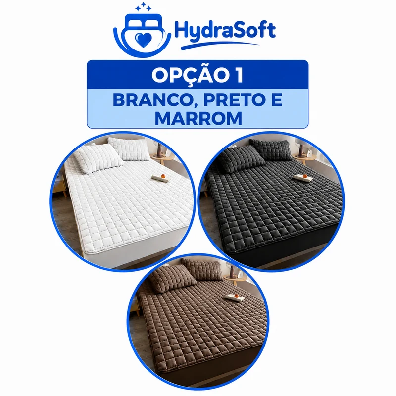 [COMPRE 1, LEVE 3] HydraSoft™ Jogo de Cama Impermeável Premium – Capa + 2 Fronhas