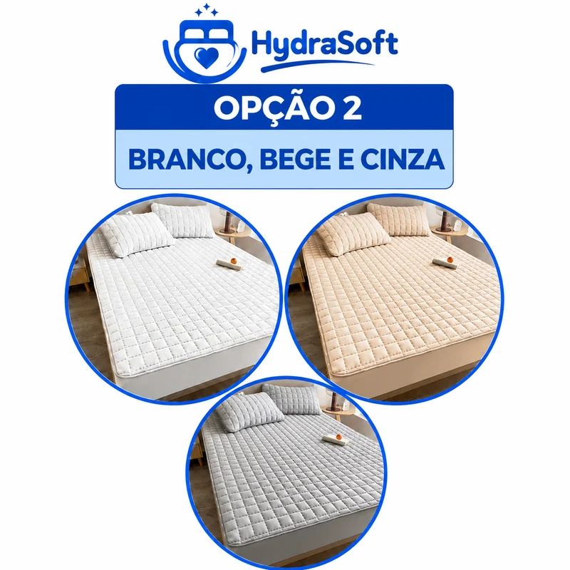 [COMPRE 1, LEVE 3] HydraSoft™ Jogo de Cama Impermeável Premium – Capa + 2 Fronhas