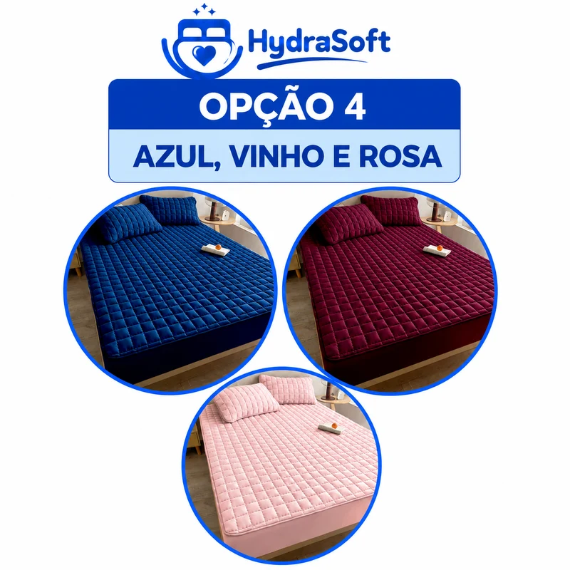[COMPRE 1, LEVE 3] HydraSoft™ Jogo de Cama Impermeável Premium – Capa + 2 Fronhas
